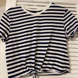 Striped T-Shirt with Tie